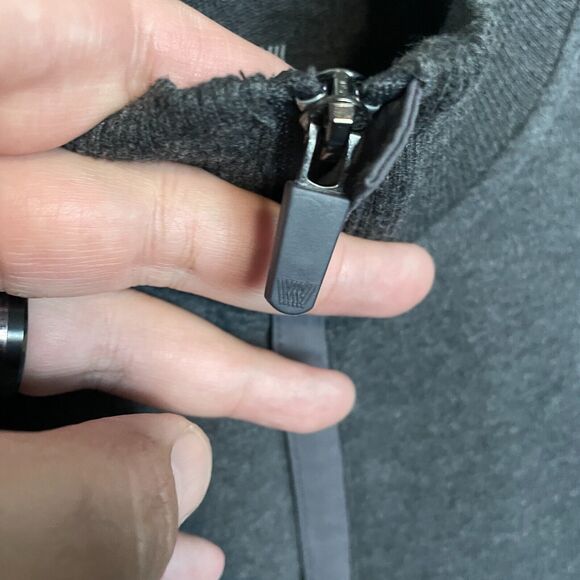 Mack Weldon Sweater Mens Small Gray 1/4 Zip Mock Neck Pullover Cotton Stretch - Picture 3 of 8